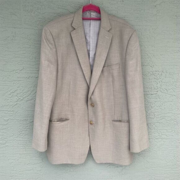Lauren Ralph Lauren Men's Brown Blazer Size 48 Long Business Classic - Picture 1 of 12